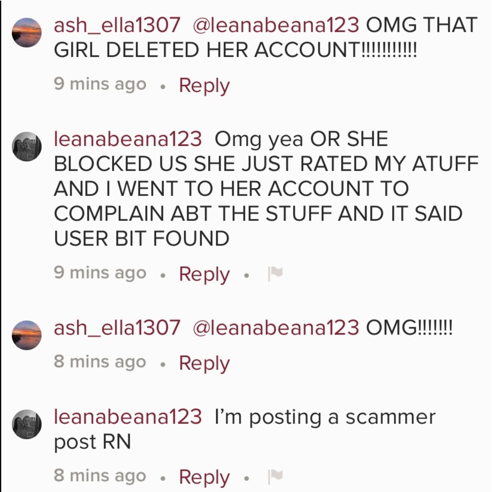 PLEASE READ!!!! THIS GIRL IS A SCAMMER!